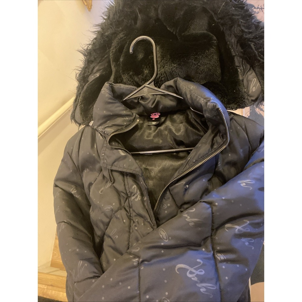 Women's SRH Y2K Removable Hooded Jacket Size Medium Fur Puffer Nice